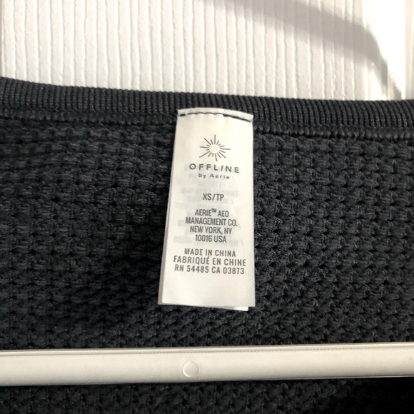 Aerie Cropped Waffle Shirt - Picture 2 of 4